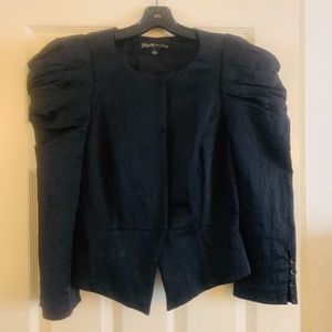 Black Puffy sleeve blazer jacket